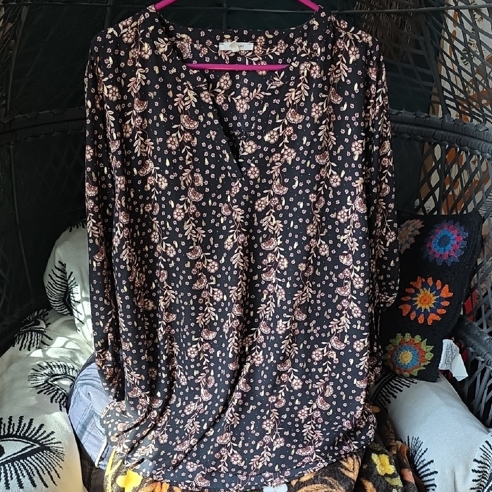 Sheer Floral Blouse